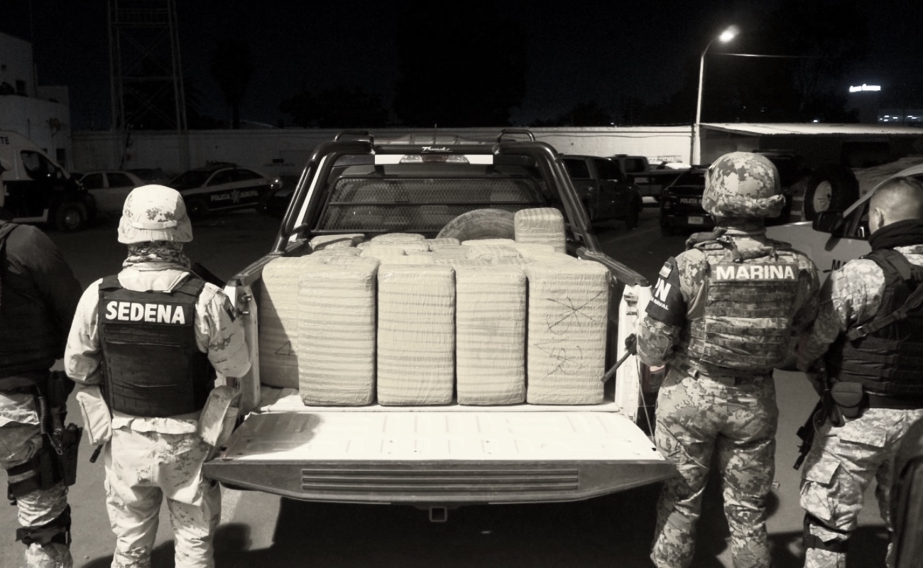 El decomiso fue realizado en acción conjunta por militares, marinos y municipales.