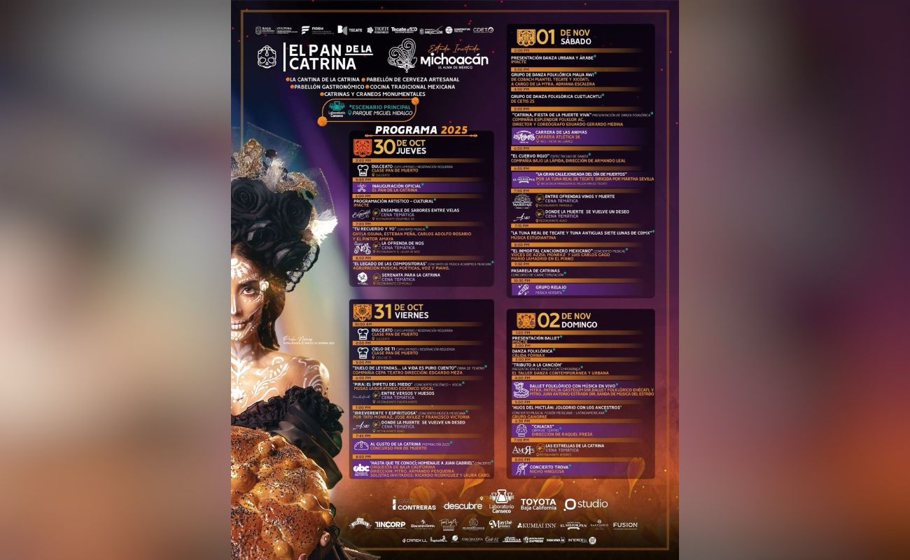 Todo listo para el Festival del Pan de la Catrina en Tecate