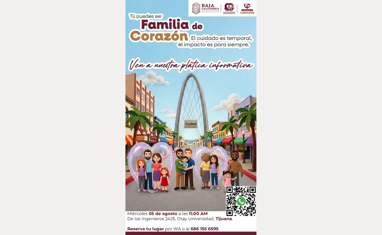Invita DIF BC a plática informativa del programa "Familias de Corazón" en Tijuana