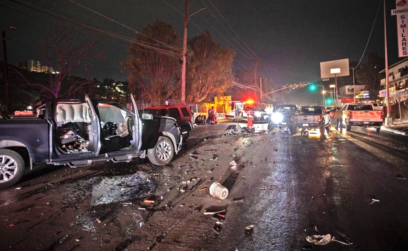 Choque múltiple en bulevar Cuauhtémoc Sur deja varios lesionados