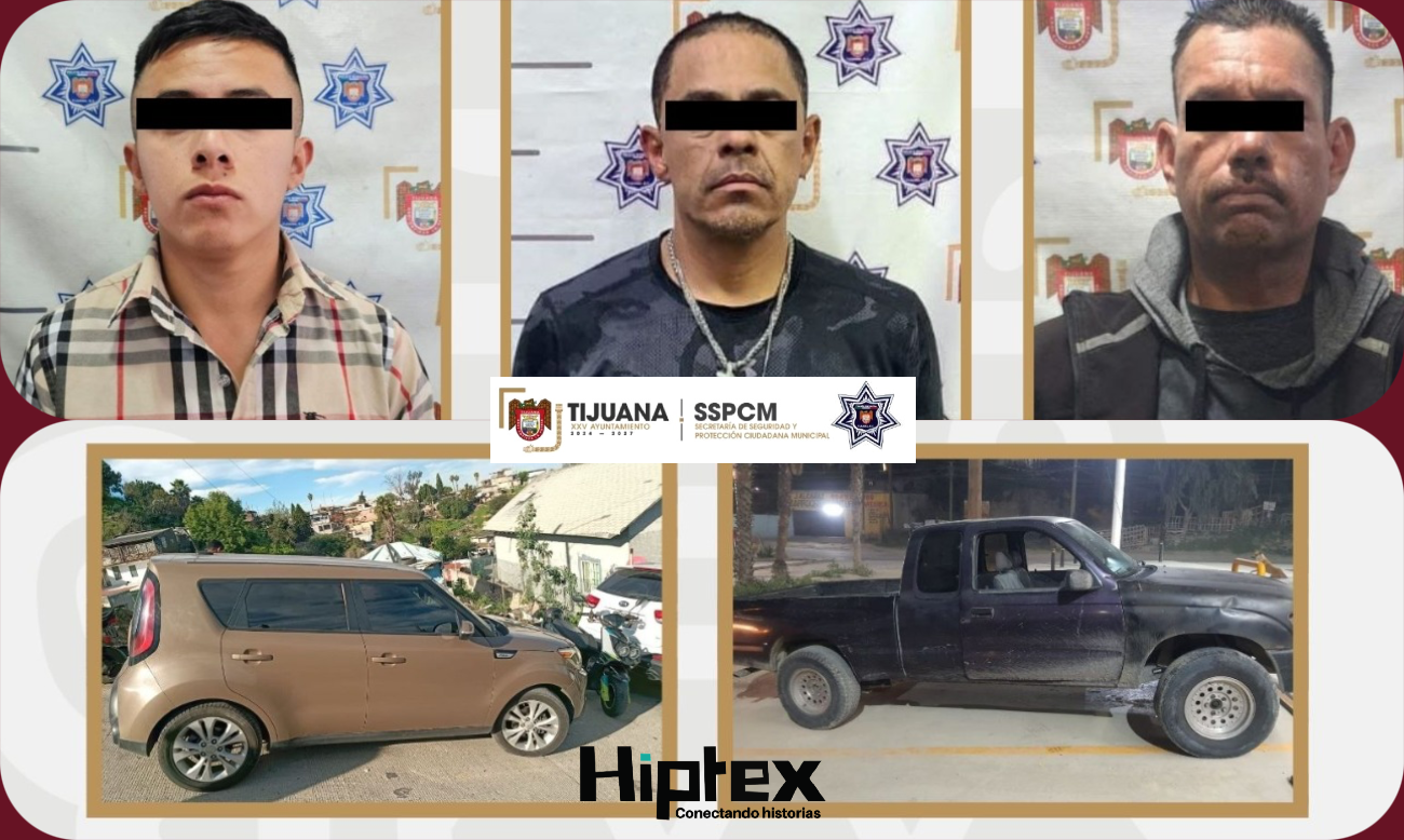 Detienen tres personas por uso de vehículos con reporte de robo