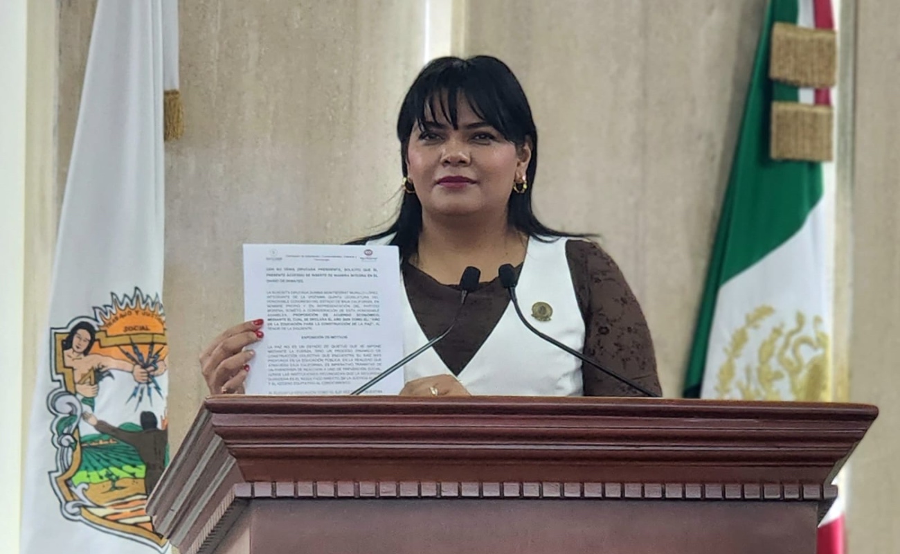 Al elevar la educación como eje rector de la política estatal este año, se asume el compromiso de atender las causas que fragmentan el tejido social: Dip. Montse Murillo.