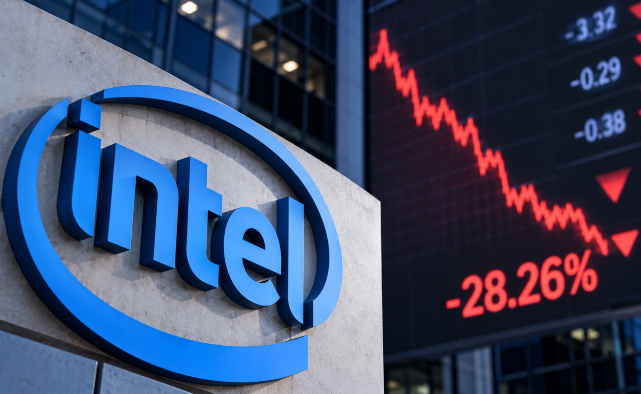 Intel sufre desplome bursátil histórico ante la debilidad del mercado de PC y los desafíos de la industria de IA