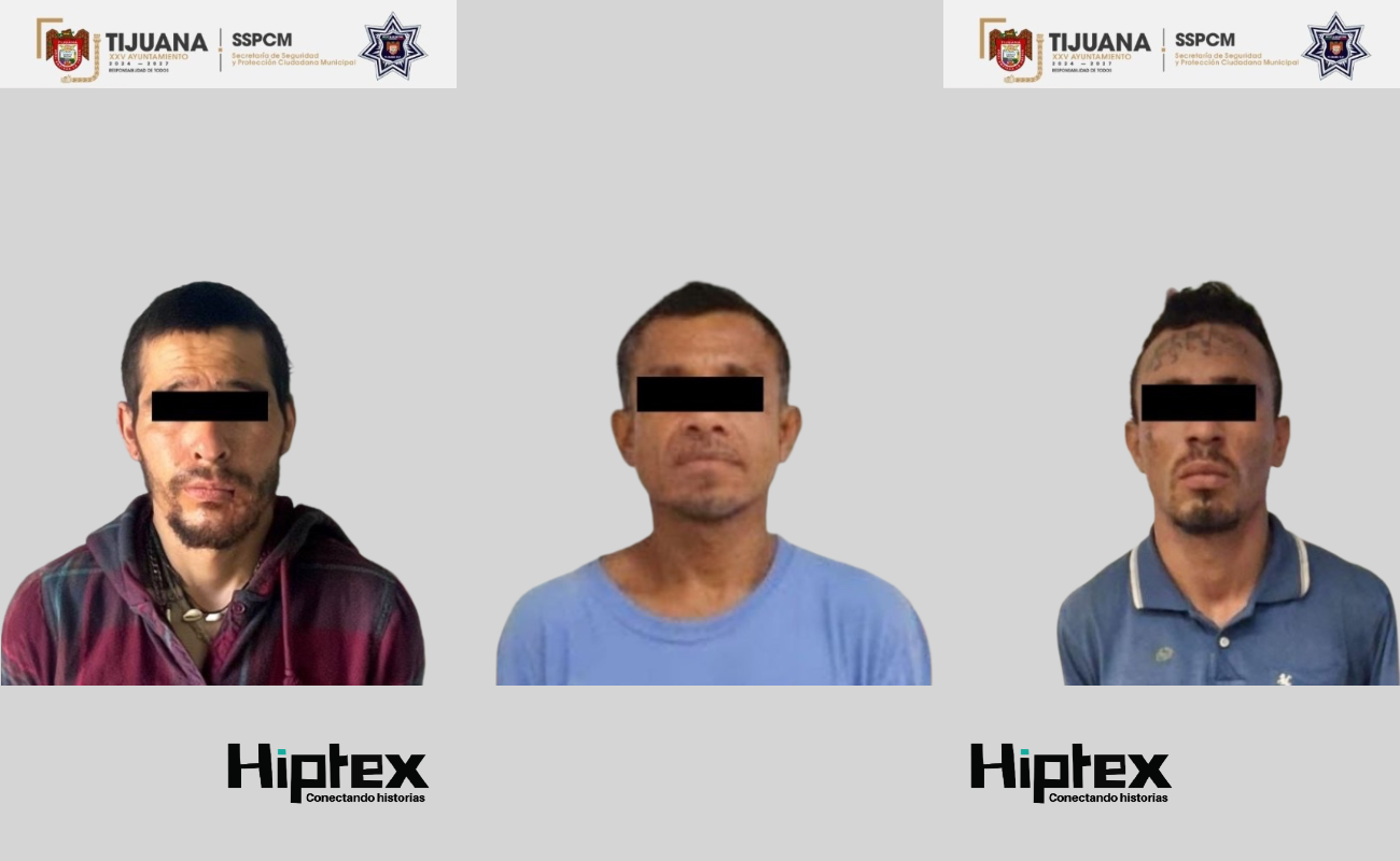 Captura Policía Municipal de Tijuana a tres prófugos de la justicia