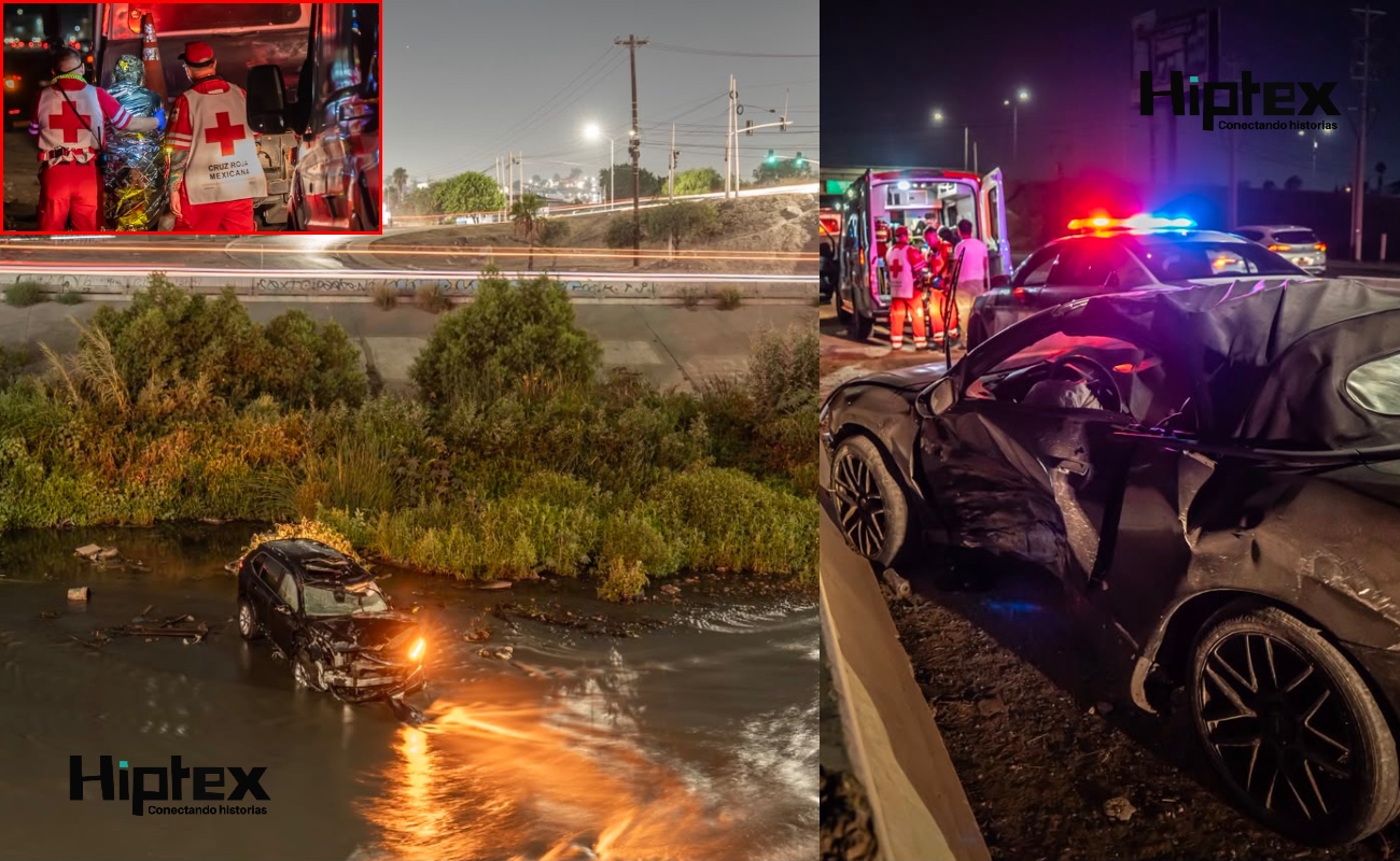 Mujer cae a la canalización tras choque; conductor involucrado es detenido
