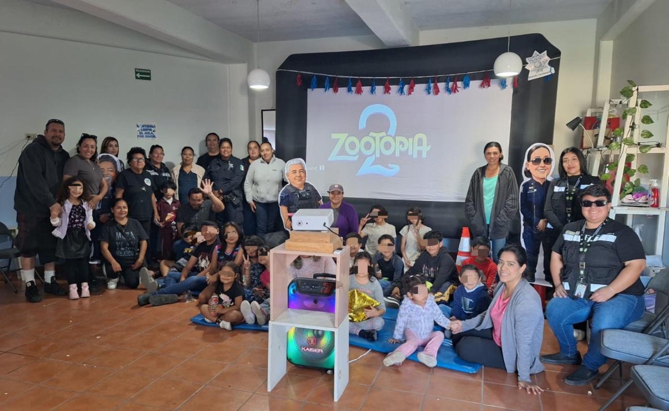 Durante la jornada, niñas, niños, jóvenes y familias disfrutaron de un espacio de sana convivencia a través de la proyección de cine.