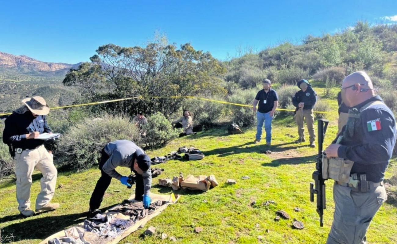 Hallan osamenta durante cateo en rancho de Ojos Negros