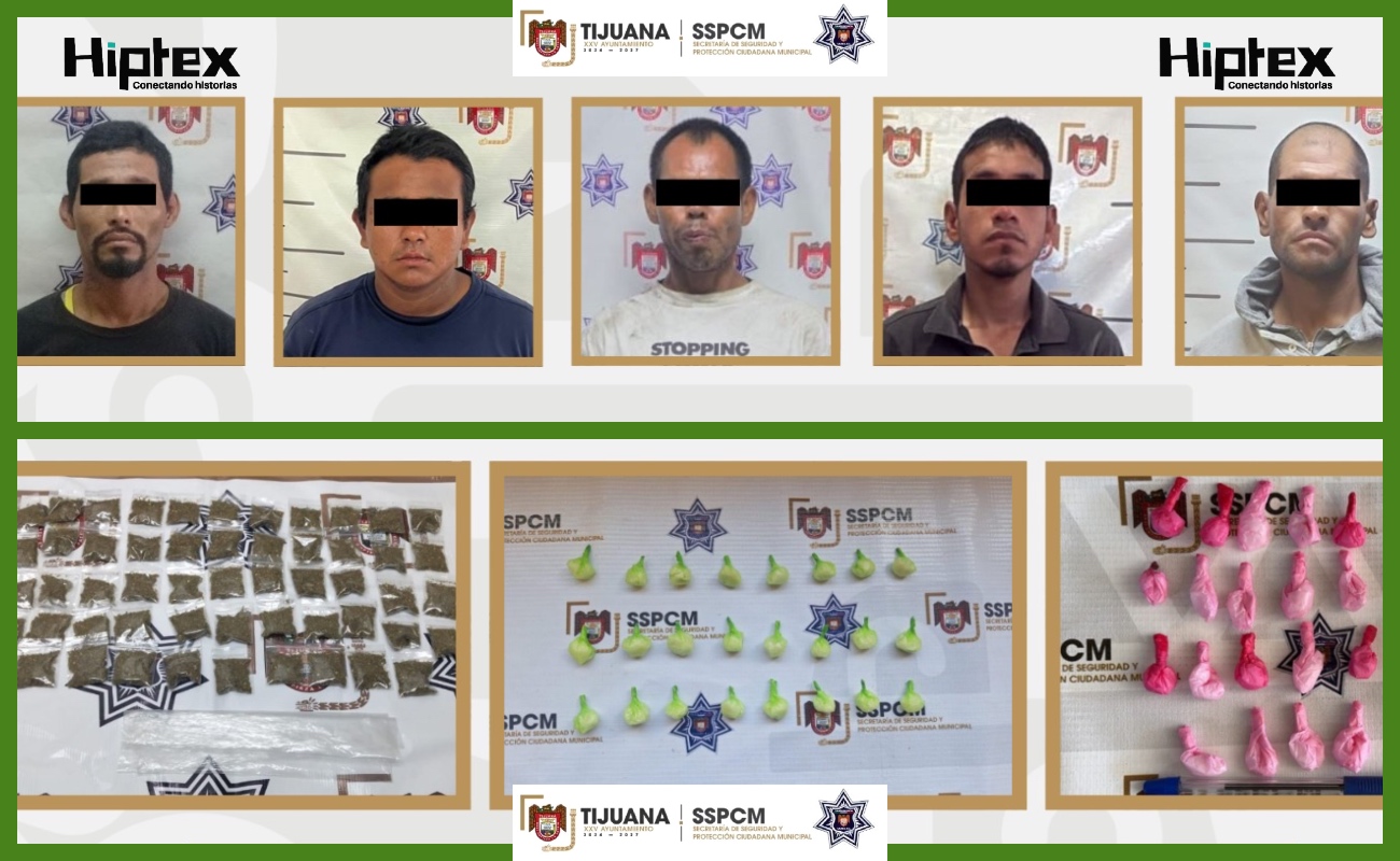Arrestan a cinco presuntos narcomenudistas