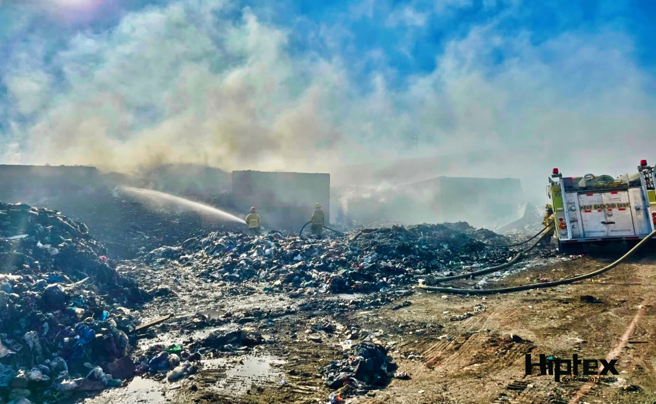 Incendio en Centro de Transferencia de Tecate se encuentra controlado y con un 60% de liquidación