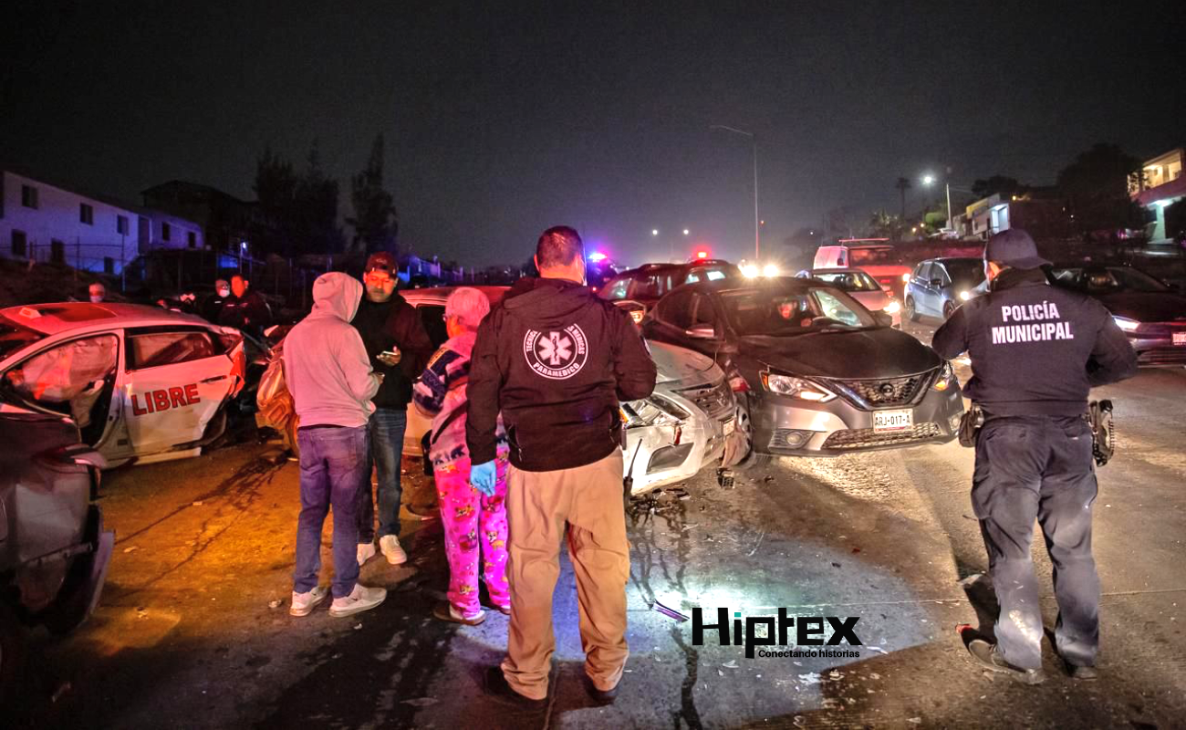 Diez lesionados en carambola en el bulevar Casablanca; conductor responsable es detenido