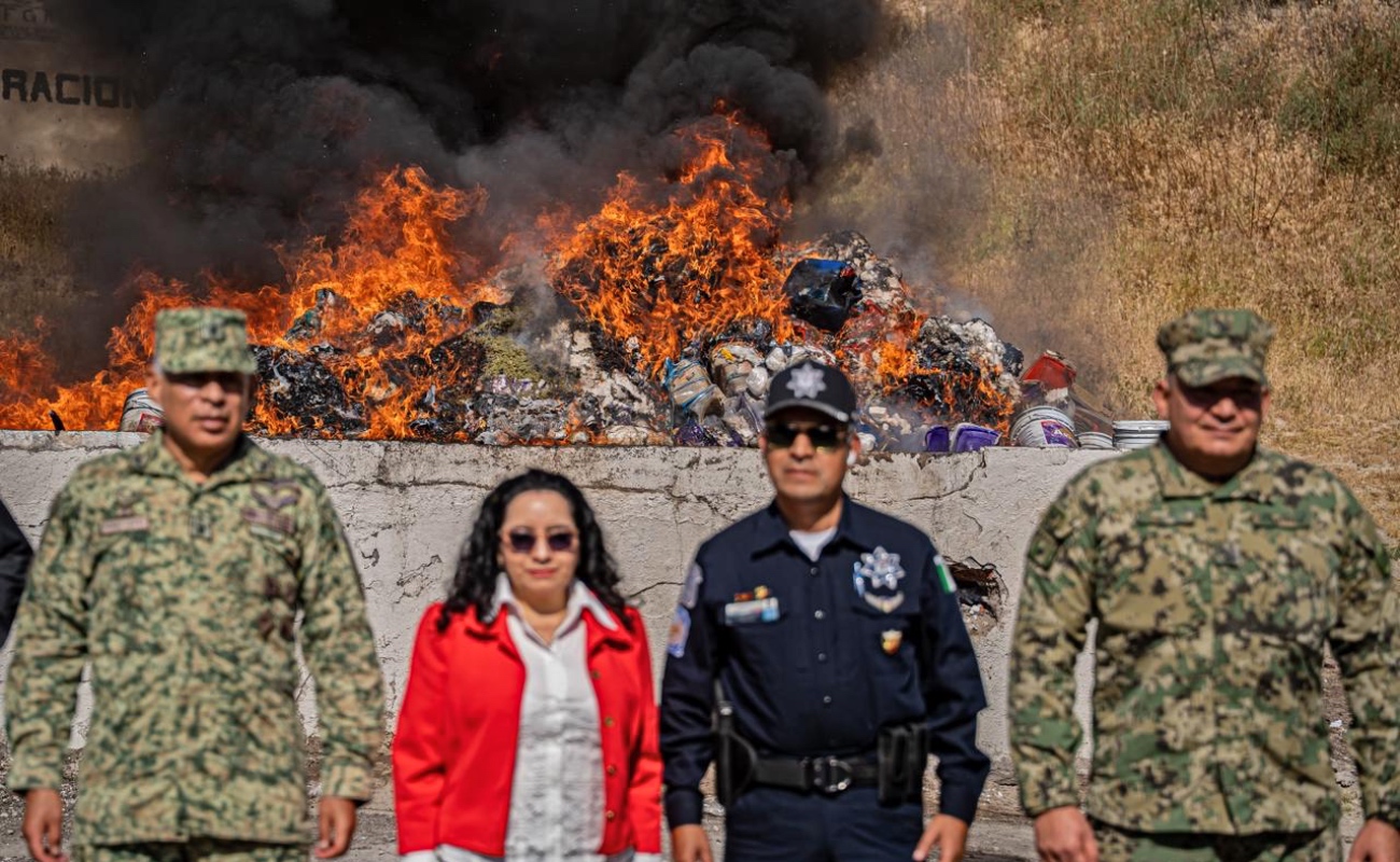 La droga destruida fue asegurada en diversos operativos.