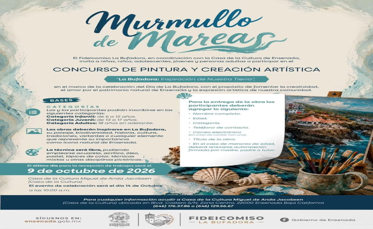 La niñez, juventud y adultos tienen hasta el 9 de octubre para presentar su obra artística.