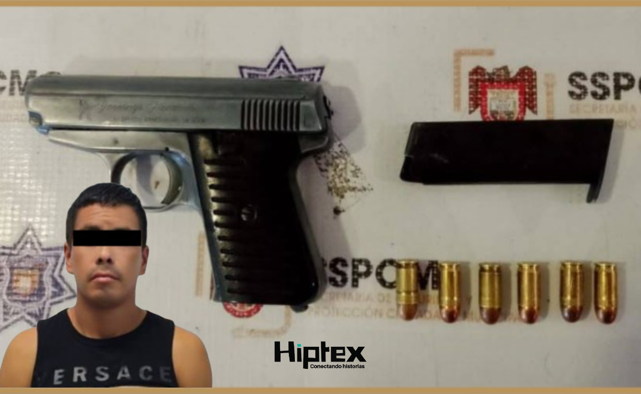 Detienen elementos de la SSPCM a hombre armado