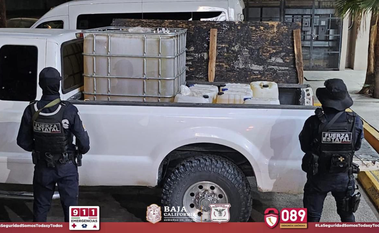 Aseguran en La Rumorosa más mil litros de hidrocarburo abandonado