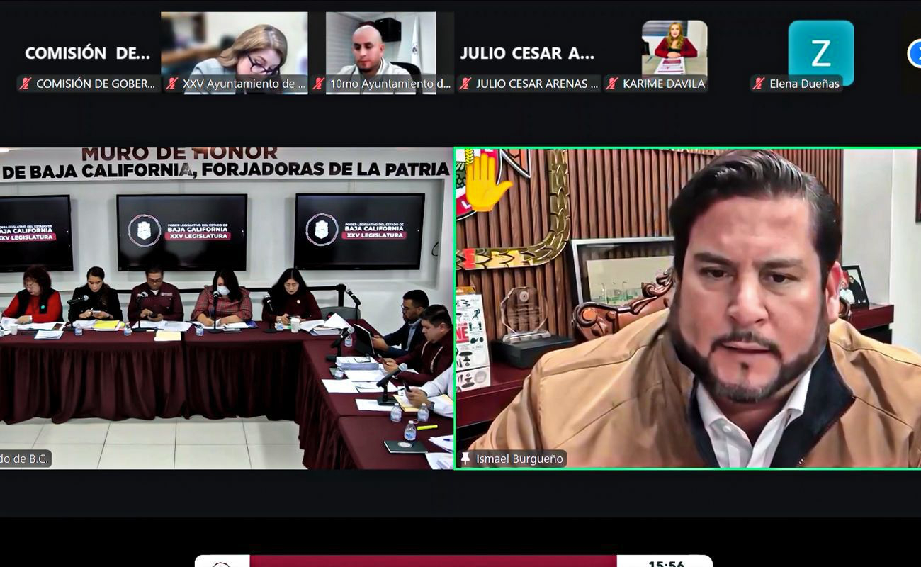 Burgueño Ruiz participó en la sesión de la Comisión de Gobernación.