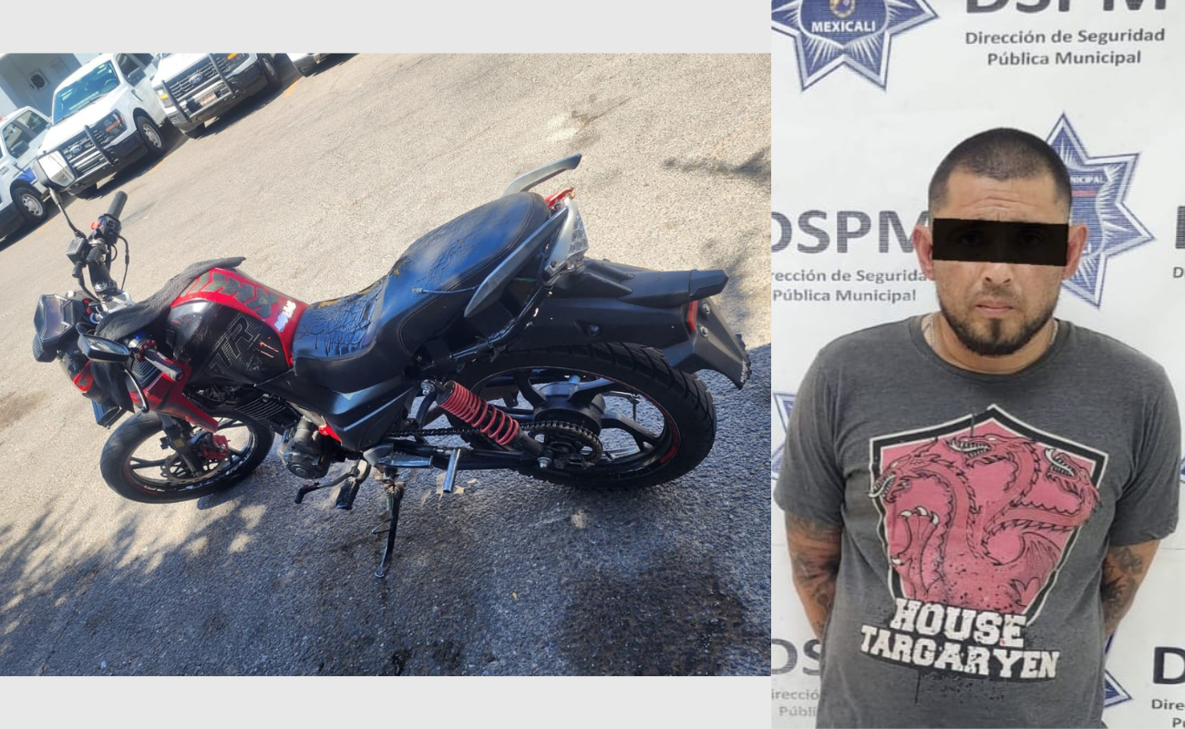 Policía Municipal detiene a motociclista con arma prohibida y pistola de utilería