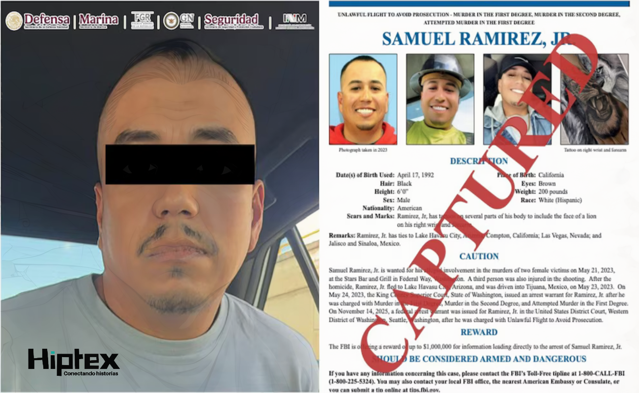 Detienen en Sinaloa a uno de los 10 fugitivos más buscados por el FBI en Washington