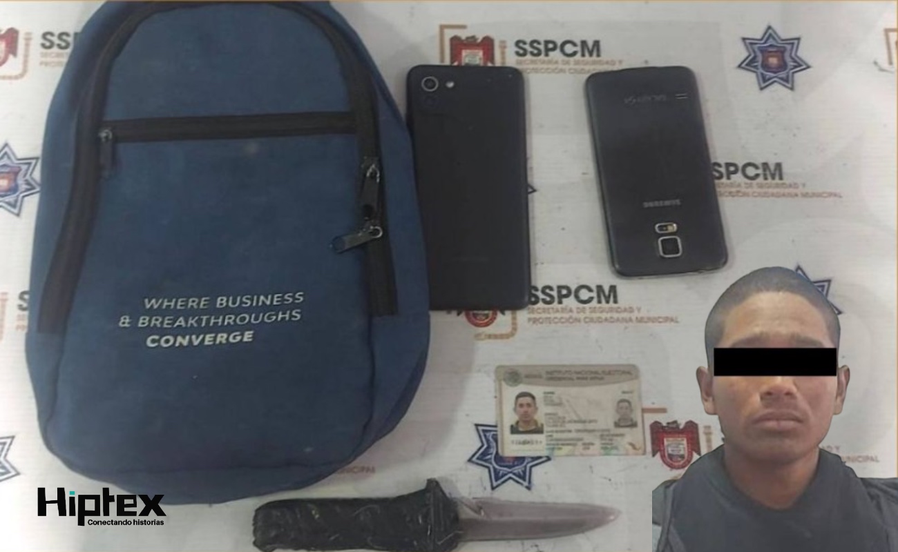 Detiene Policía Municipal a sujeto por robo con violencia a transeúnte