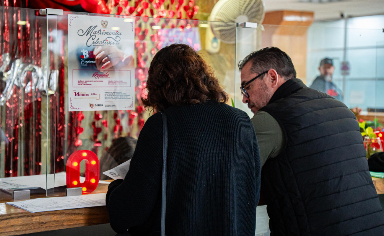 El cierre de la jornada se enmarcará en una ceremonia nupcial el próximo 14 de febrero, en el Centro Histórico de Tijuana.
