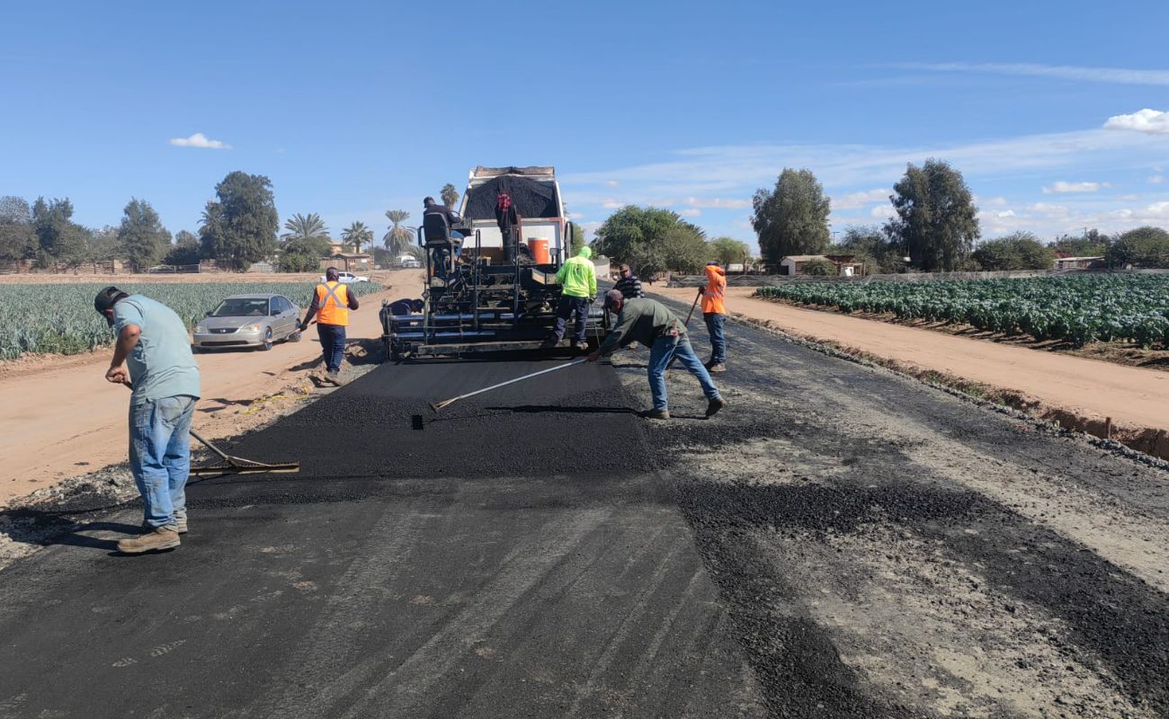 Realiza SIDURT reconstrucción de carretera estatal #35 en el valle de Mexicali