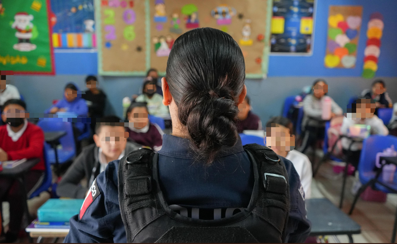 La SSPCM impartió una plática preventiva sobre acoso escolar a estudiantes de la Escuela Primaria “Eliseo Shieroni”.