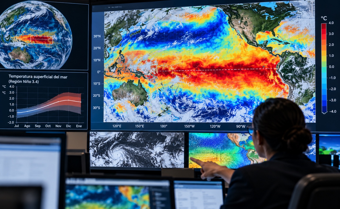 La OMM prevé que El Niño alcance una intensidad excepcional hacia diciembre de 2026, con posibles consecuencias para las lluvias, la agricultura y la disponibilidad de agua en distintas regiones del mundo.