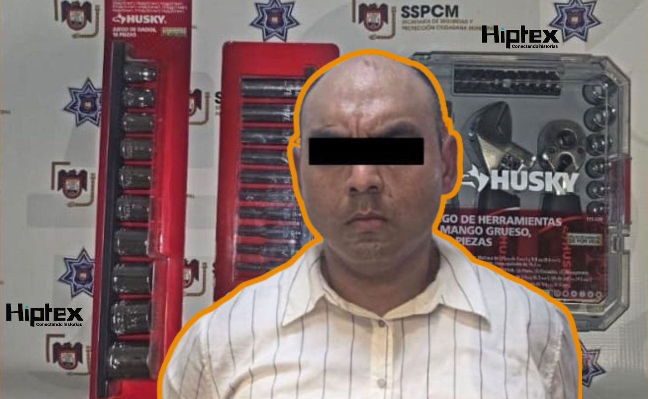 Capturan a presunto ladrónde herramienta; era buscado por violencia familiar