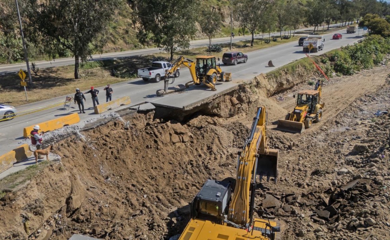 La afectación fue ocasionada por escurrimiento causados por la lluvia.