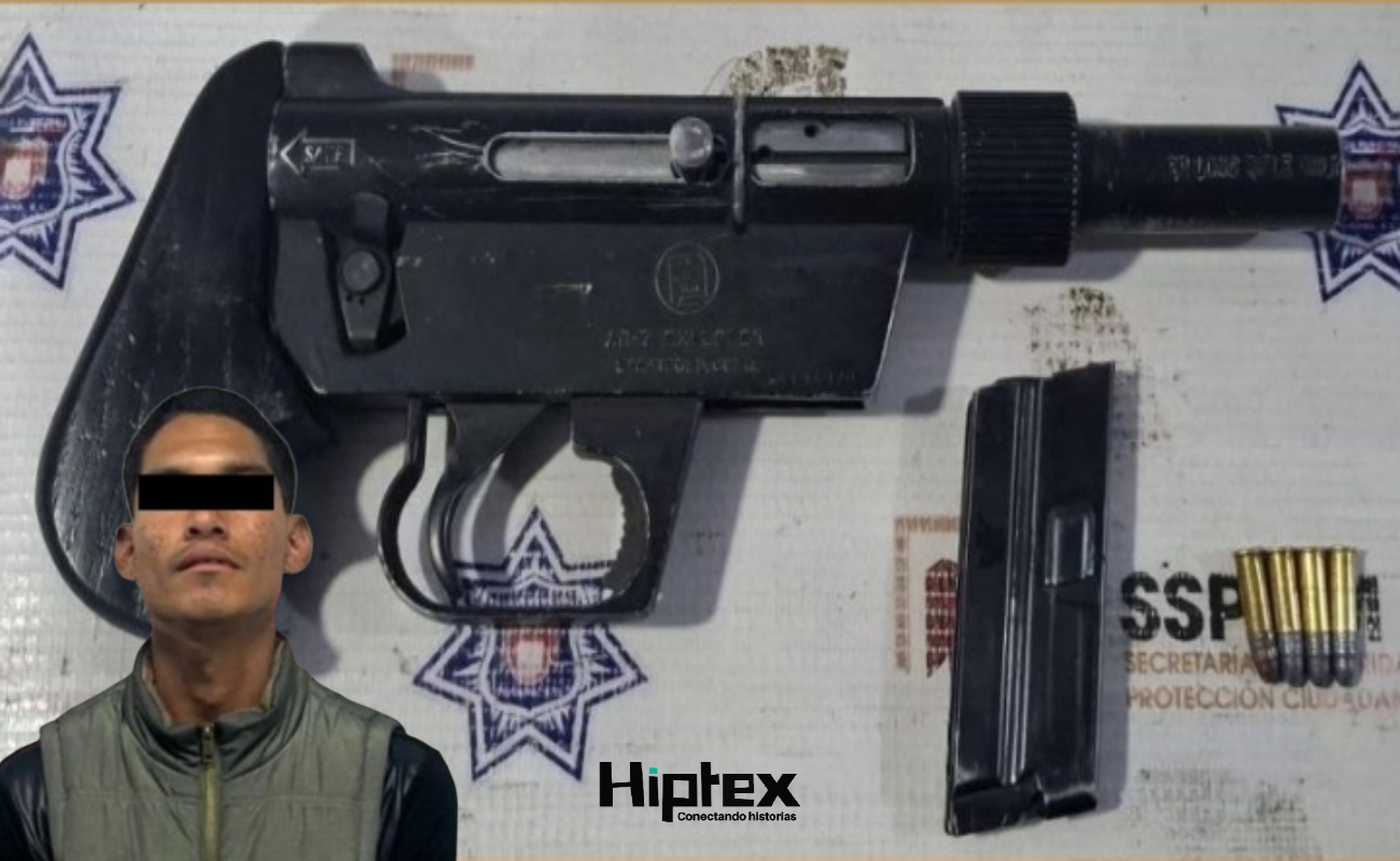 Jesús Joel ’N’, estaba armado cuando fue detenido.