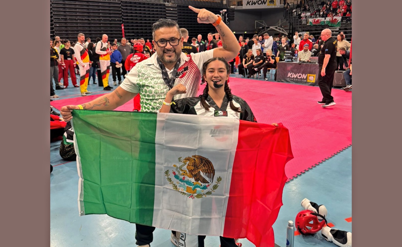 La alcaldesa Claudia Agatón reconoció a Bibiana Sández y Adán Domínguez por sus logros en el campeonato mundial WKU World.
