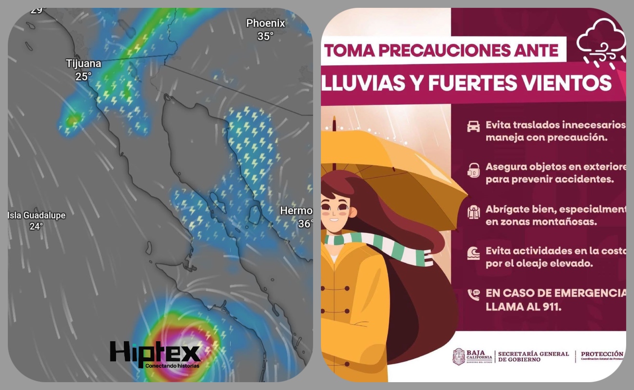 Pronostican probabilidad de lluvias este fin de semana: Protección Civil BC