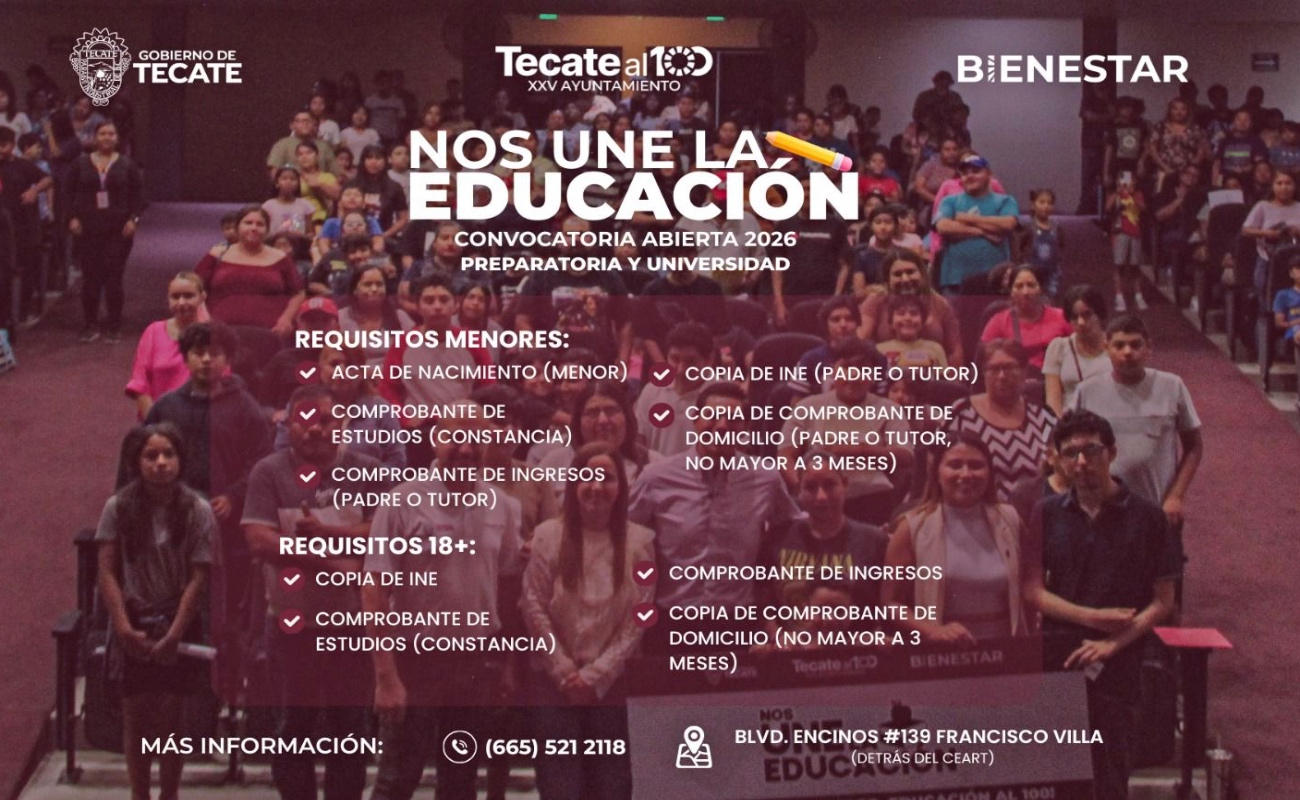Llaman a participar en el programa de becas “Nos Une la Educación”