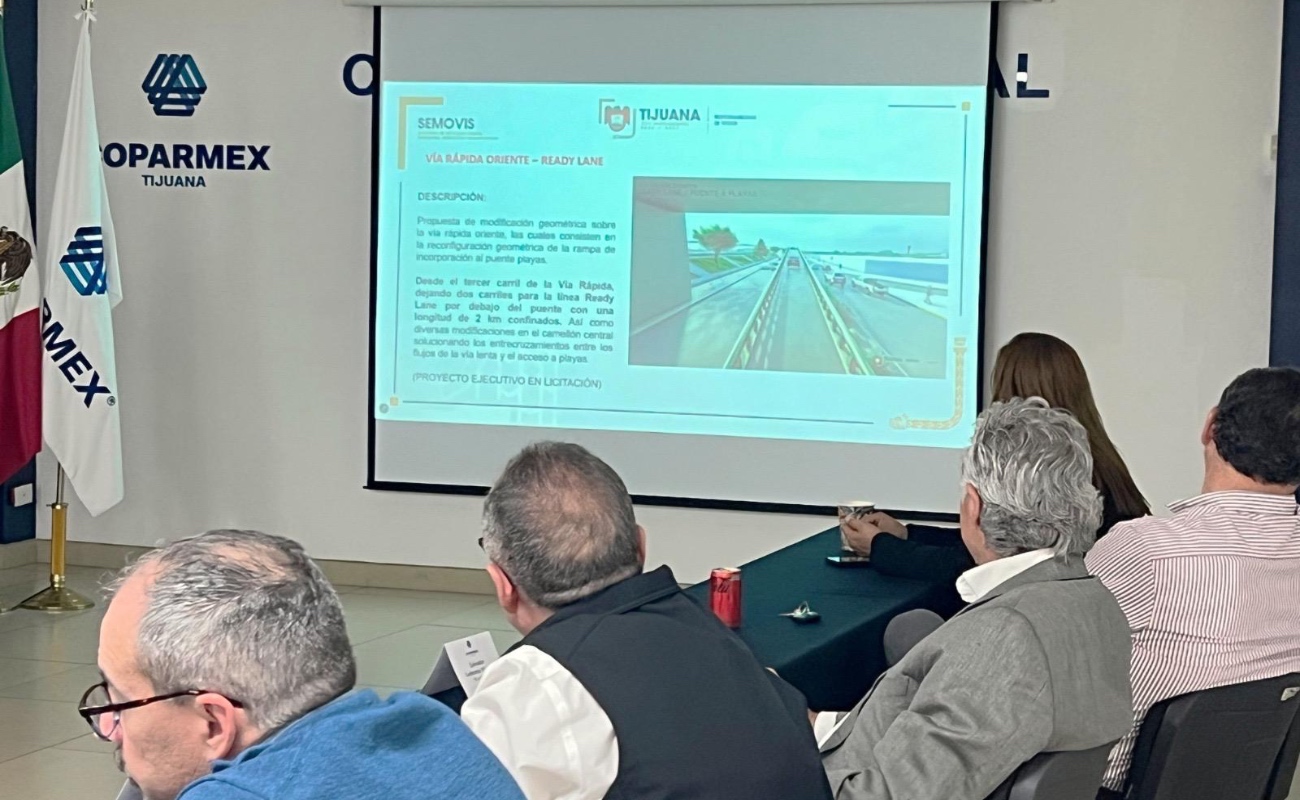 Presenta Secretaría de Movilidad avances y proyectos estratégicos ante Coparmex Tijuana