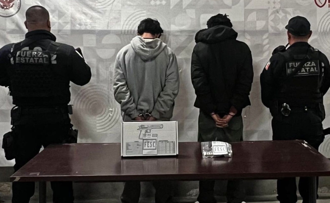 Dos menores de 17 años fueron detenidos en Tijuana por portación de arma de fuego.