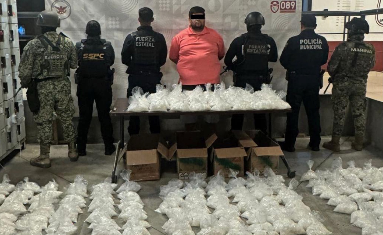 Fuerza Estatal asesta golpe al narcotrafico tras decomisar cerca de 113 kilos de metanfetamina en Tijuana