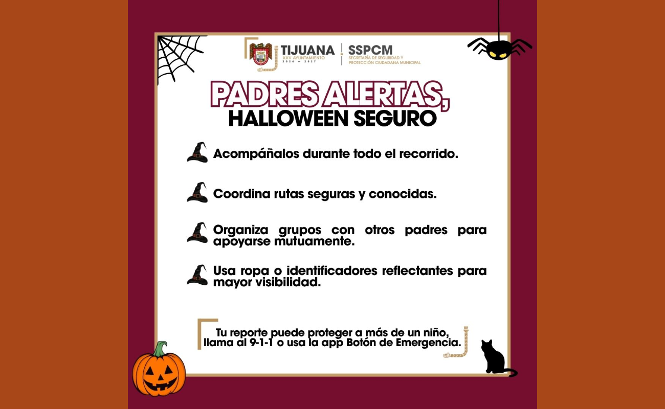 Llama Policía Municipal a disfrutar con responsabilidad Halloween.