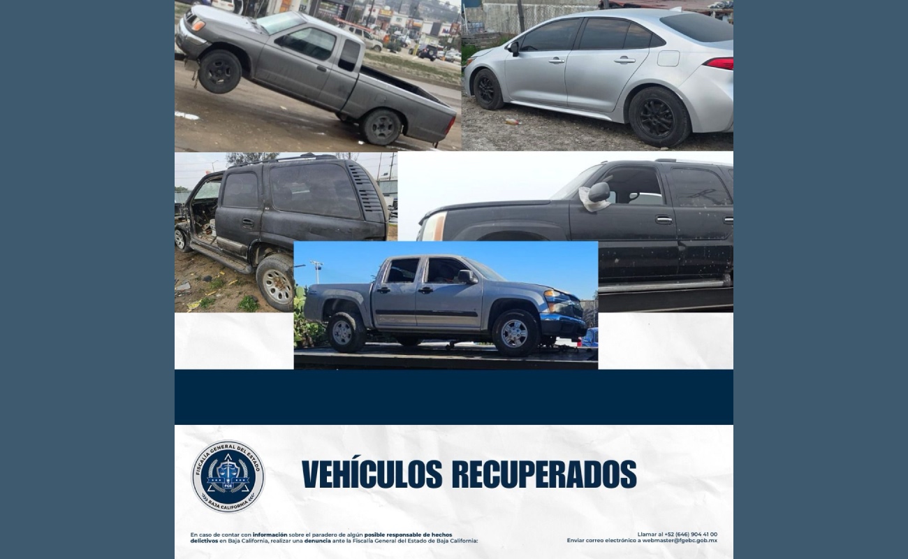 Una de las unidades recuperadas contaba con denuncia de robo en los EEUU.