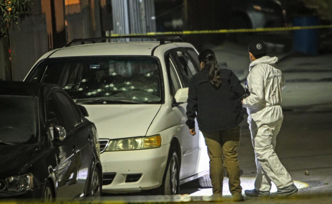 En la escena se localizaron múltiples indicios balísticos.