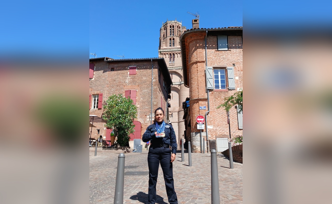 La agente Aurora Pérez representó a Baja California durante estas competencias en Europa, y obtuvo 4 medallas.
