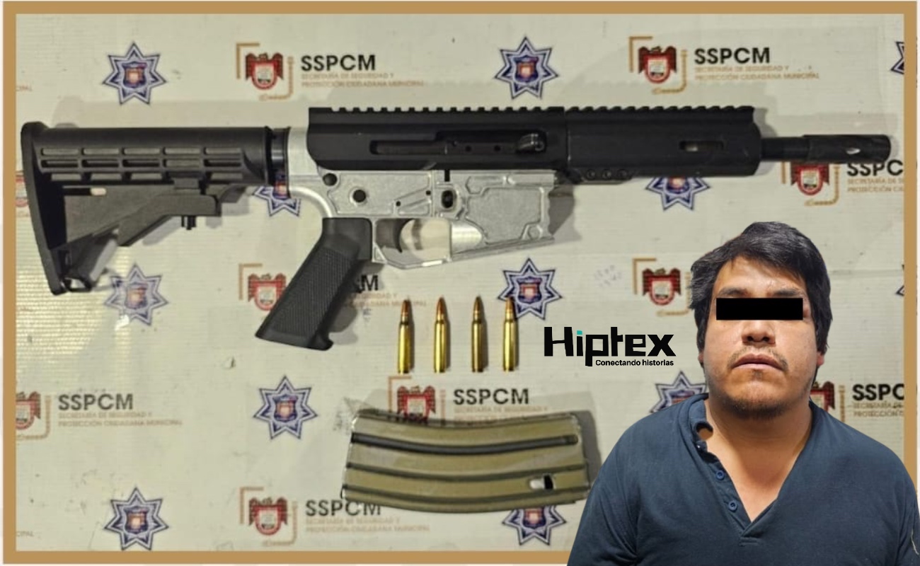 Detiene Policía Municipal a sujeto por portación de arma de fuego