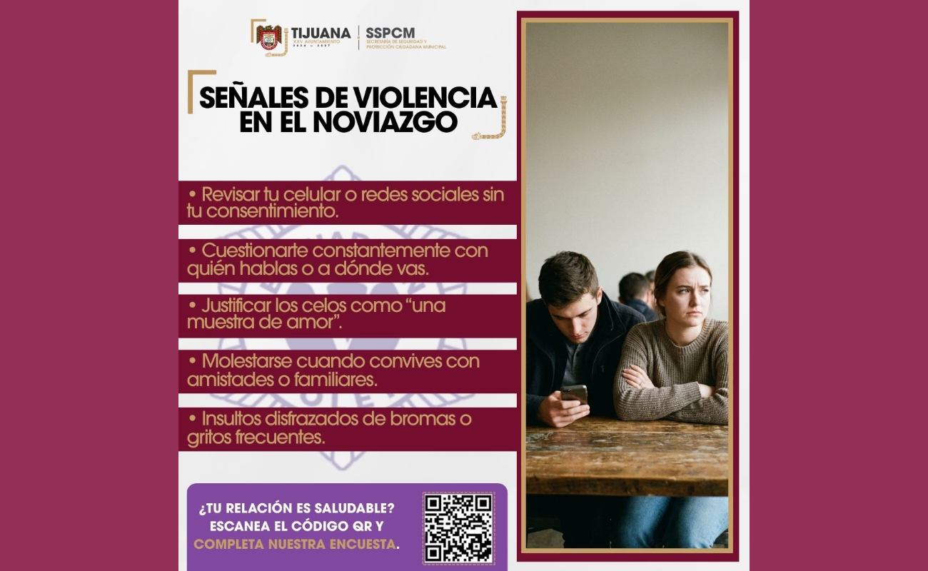 Promueve SSPCM identificación de señales de violencia en el noviazgo