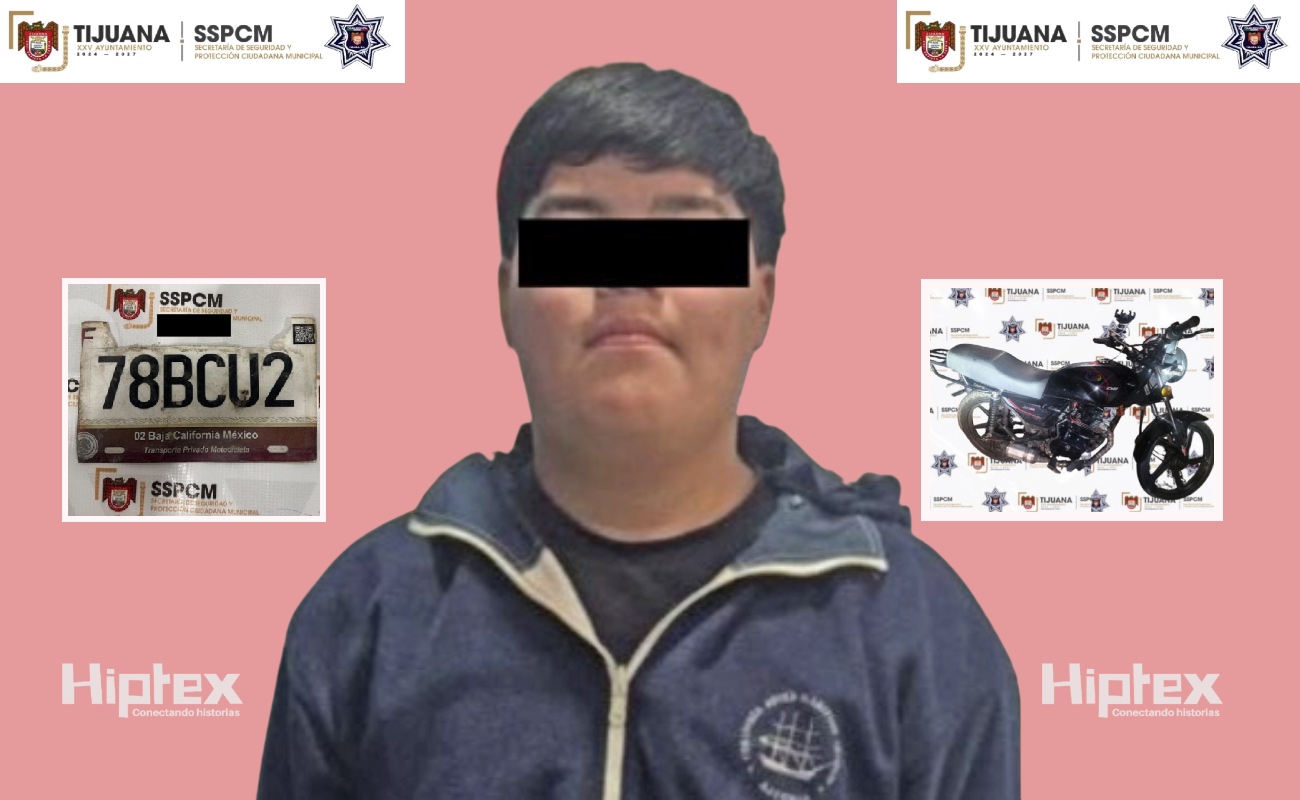 Detienen a joven por presunta posesión de placas de circulación apócrifas