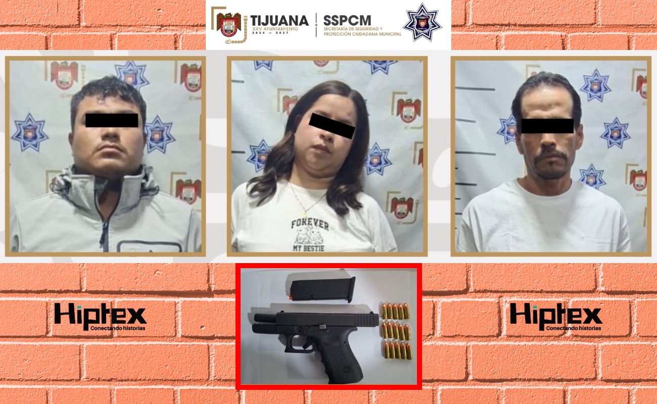 Jorge Luis “N”, Omar “N” y Raquel “N”, los detenidos.