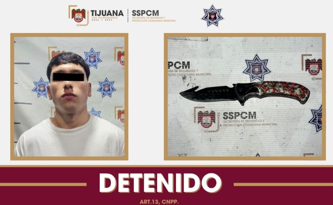 Policía Municipal aseguró a José Alejandro “N” por tentativa de robo con violencia en Zona Centro.