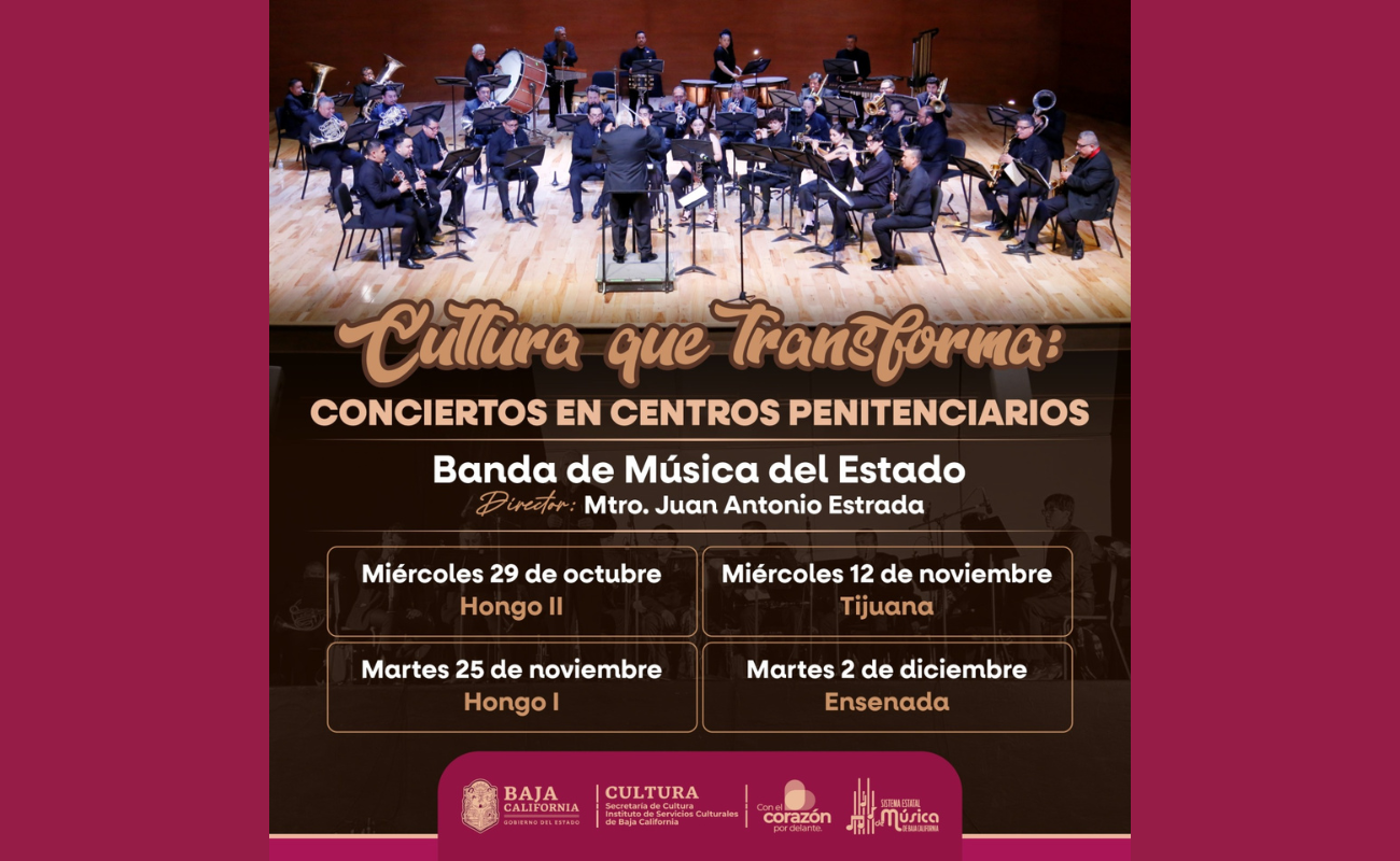 Cultura que Transforma: Conciertos de la banda de música del estado en centros penitenciarios