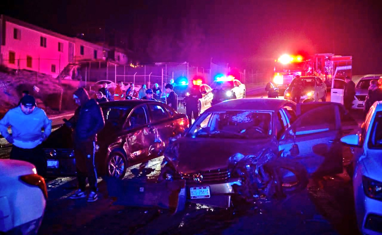 Peritos de la Sección Tránsito Municipal realizaron las investigaciones correspondientes para deslindar responsabilidades.