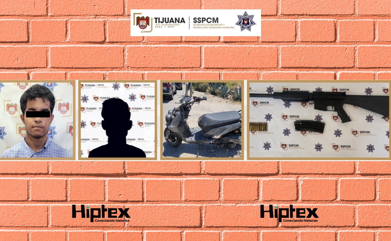 Arrestan a dos jóvenes, uno de menor de edad, en posesión de arma larga