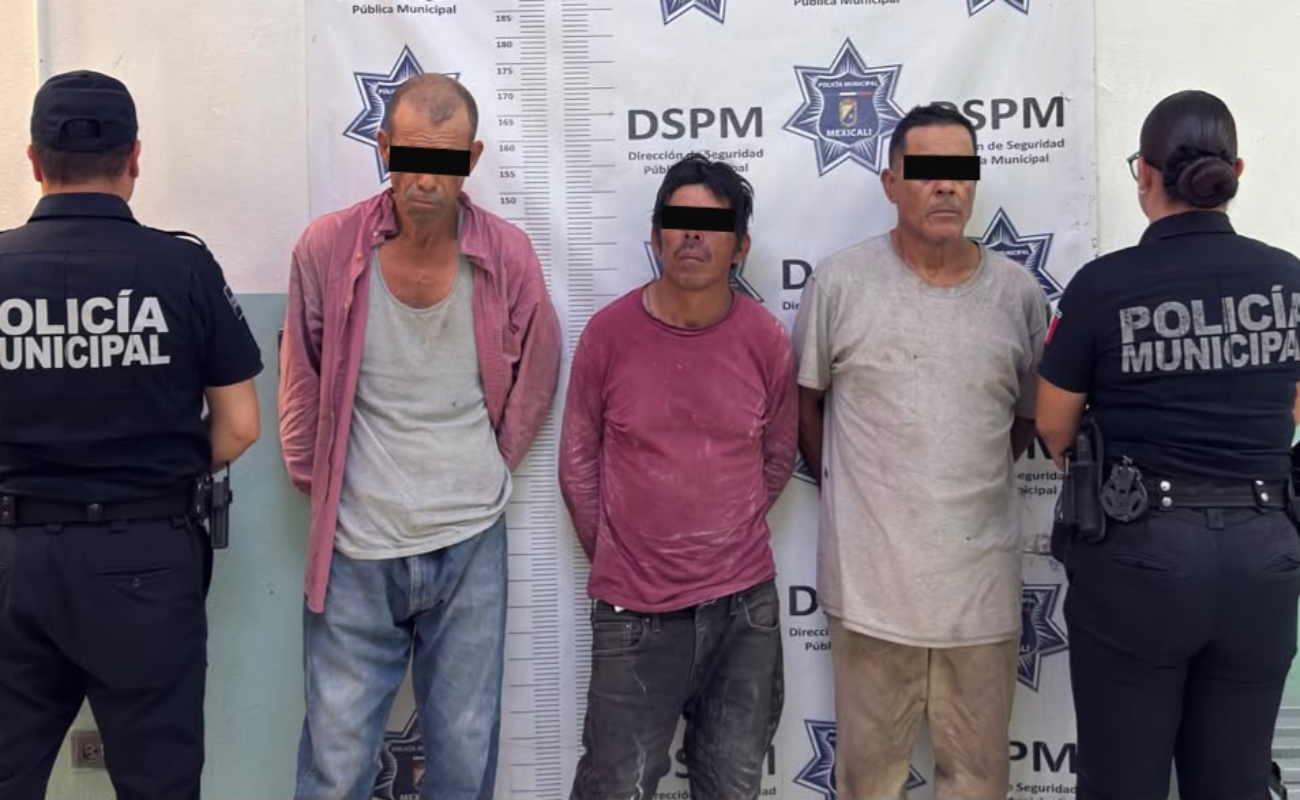 Los presuntos responsables aún se encontraban en el lugar por lo que fueron señalados por la parte afectada y detenidos por la Policía Municipal.