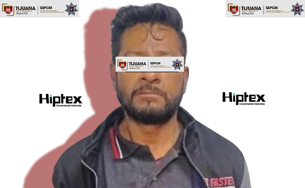 José Guadalupe “N”, de 46 años, fue detenido por la Policía Municipal de Tijuana.
