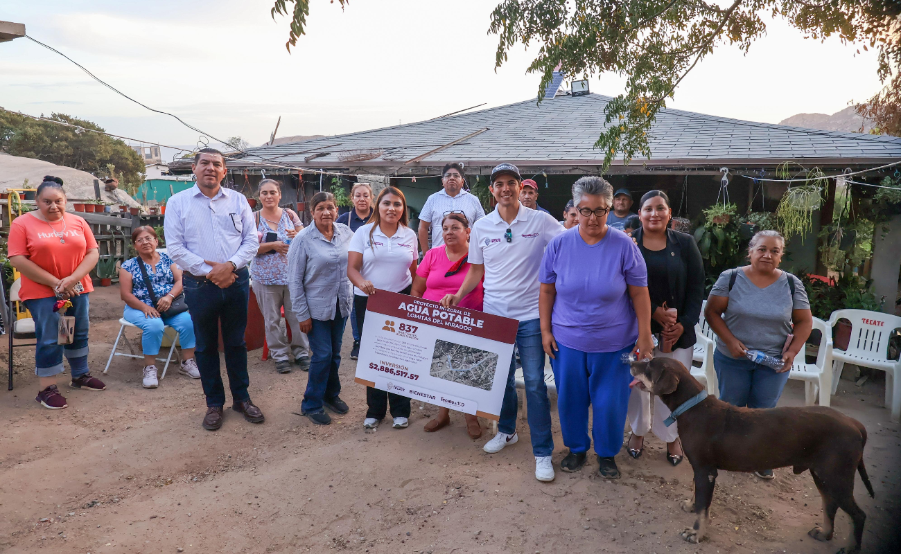 Anuncian arranque de obra para llevar agua potable a Lomas del Mirador en Tecate